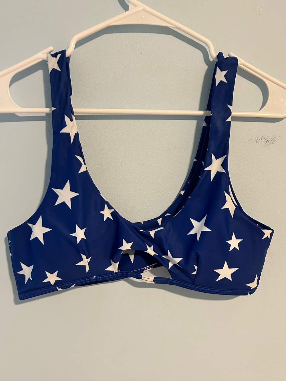 SHEIN Blue Star Bikini Top